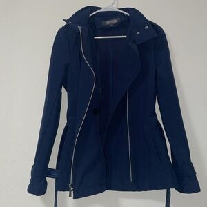 NWOT Kenneth Cole Navy Blue Trench Coat